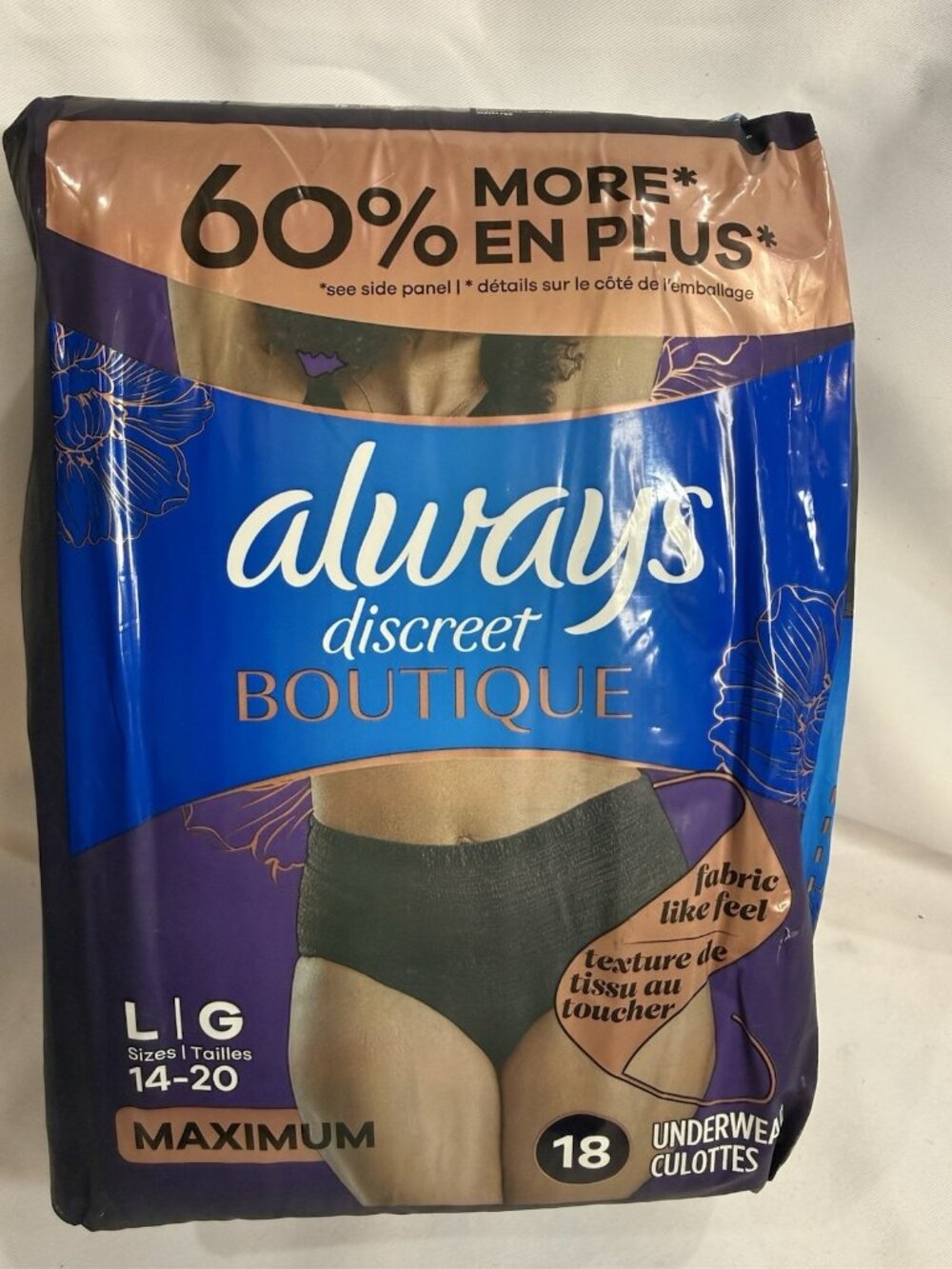 Always Discreet Boutique Incontinence Underwear Women Size Large 14 - 20 *3B